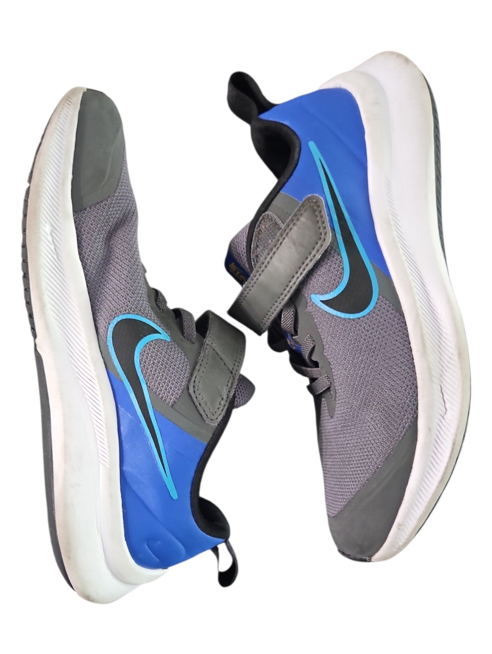 Nike Star Runner Youth Gray & Blue Athletic Sneakers Size 2.5